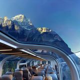 Glass-top train ride through the Canadian Rockies.