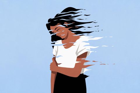 Posttraumatische Belastungsstörung - Illustration einer Frau