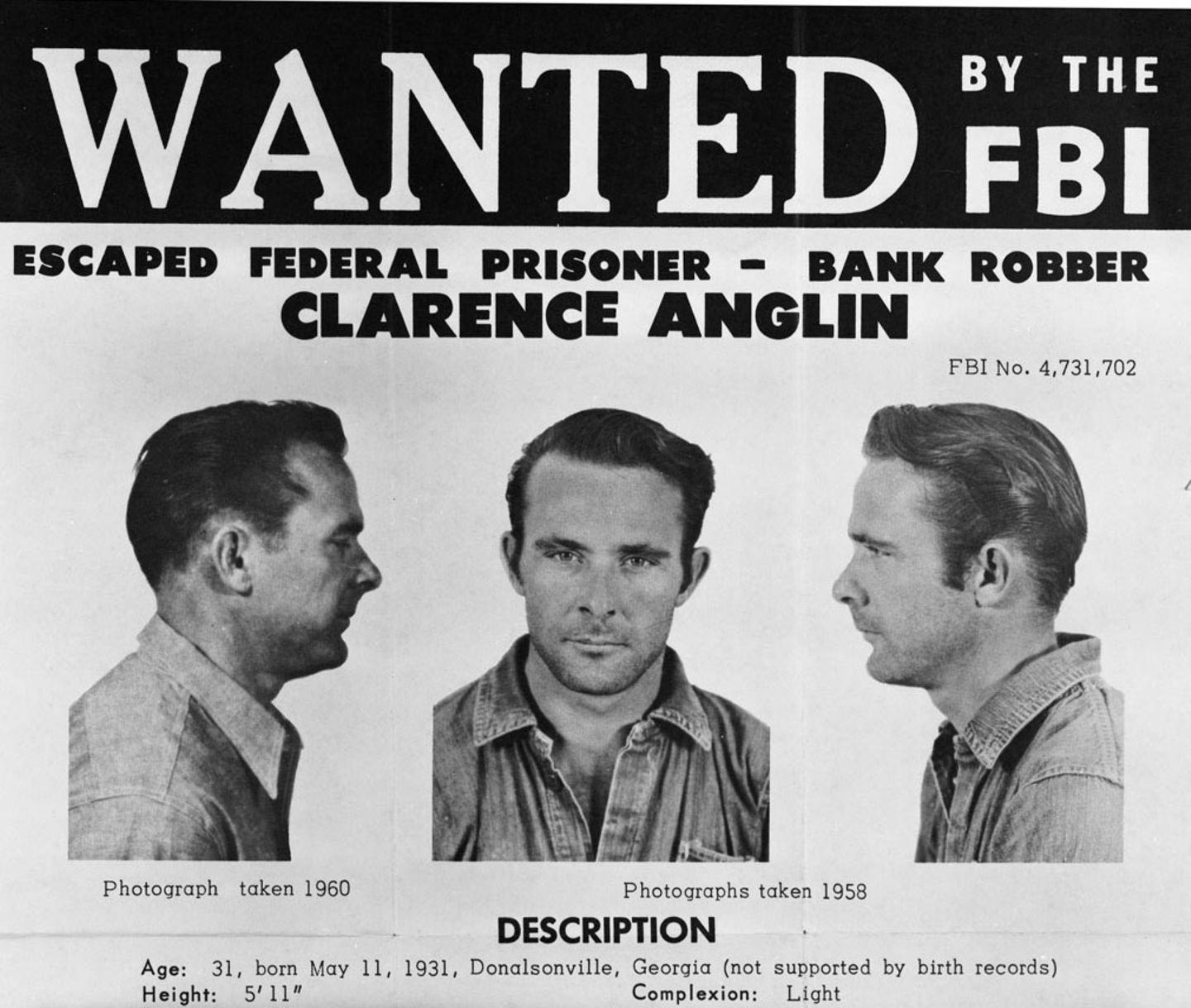 Fandungsposter Clarence Anglin