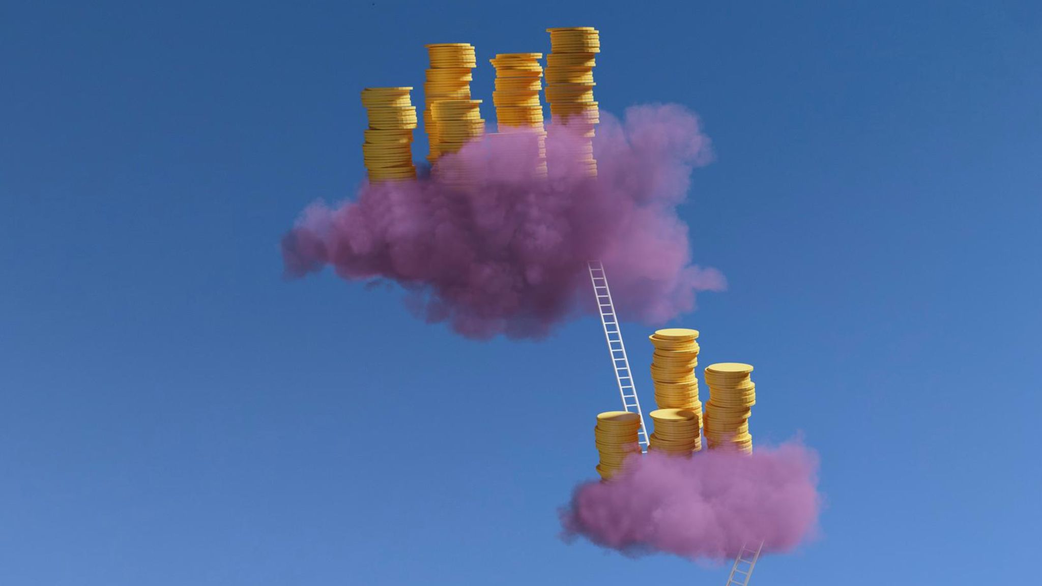 Auf rosa Geldwolken schweben: Macht Wohlstand am Ende doch glücklich - und bis zu welchem Vermögen? 
