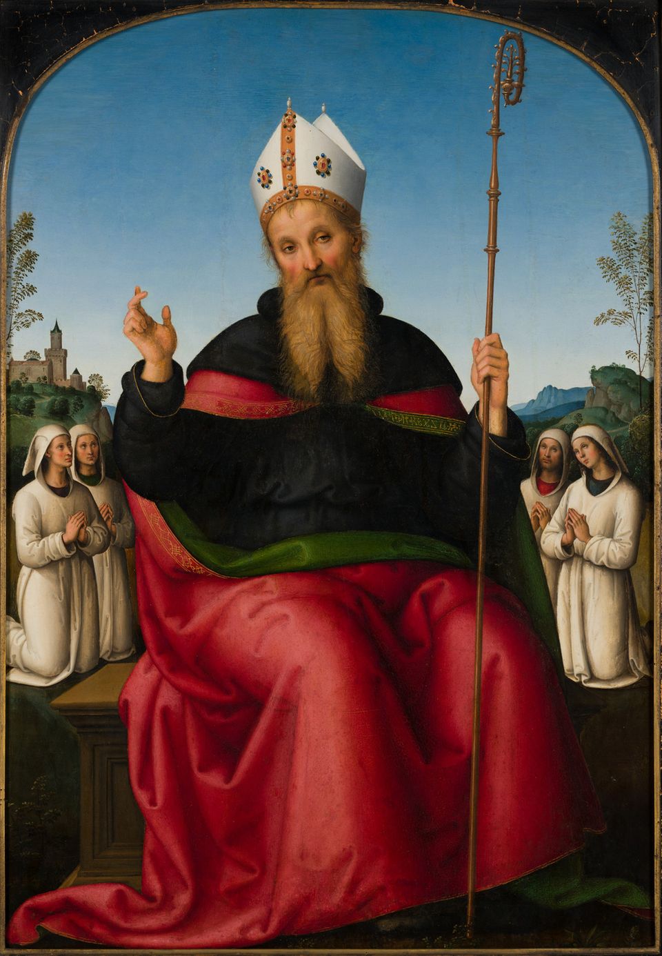 Der heilige Augustinus auf einem Ölgemälde