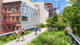 Lower Manhattan tourist attraction, The High Line, urban park, an elevated disused rail line, New York City, United States of America, North America