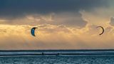 Kitesurfer vor Borkum