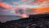 Lava meets the Ocean     hawaii; ocean; vapor; natural