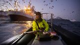 Biologe Audun Rikardsen an einem norwegischen Fjord, wo er Wale mit Sendern ausstattet
