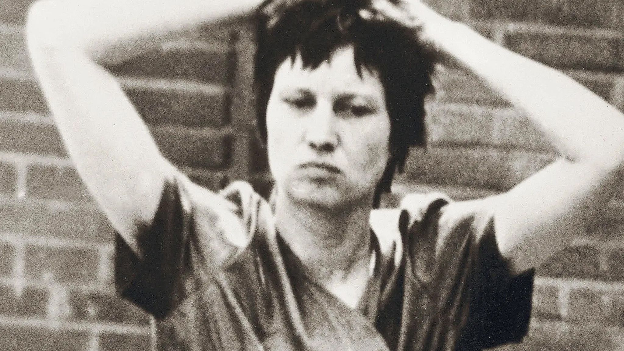 Inhaftierte RAF-Täterin Ulrike Meinhof; vor ihrem Prozess, 1975