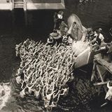 Kinder stehen während einer Filmszene im Wasser