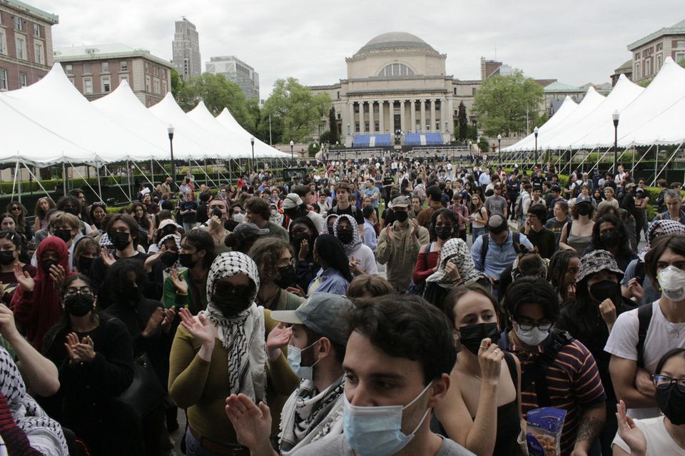 Pro-Palästina Demonstration an der Columbia Universität Pro-Palästina Demonstration an der Columbia Universität