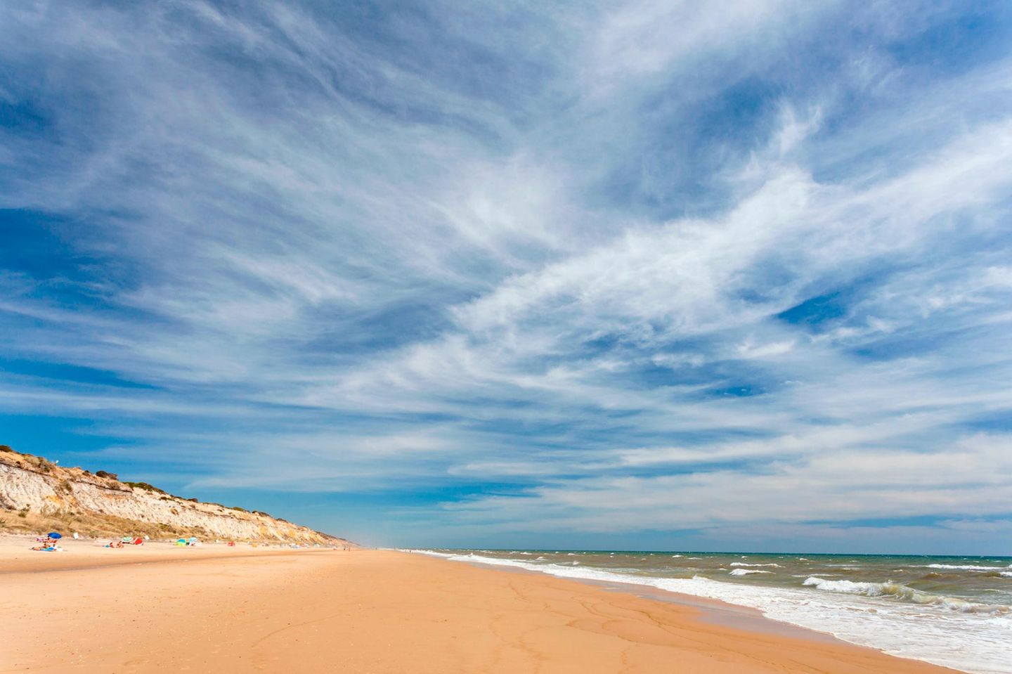 Playa del Asperillo beach in Matalascanas. Donana Natural Park, Huelva province, Costa de la Luz, Andalusia, Spain