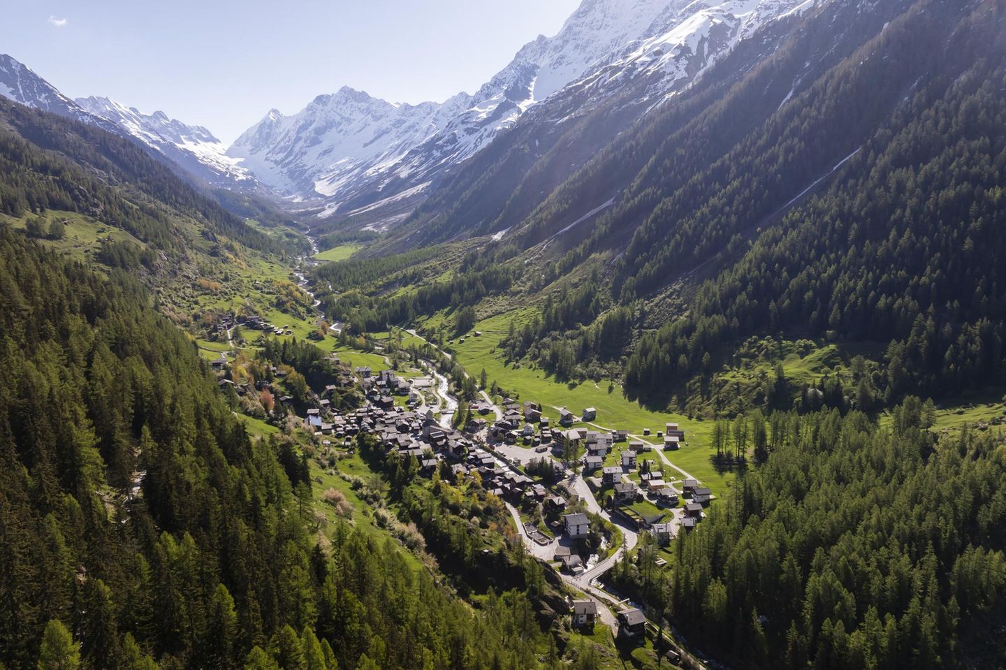 Fast alle Dorfbewohner gerettet Blatten im Lötschental vor dem Bergsturz