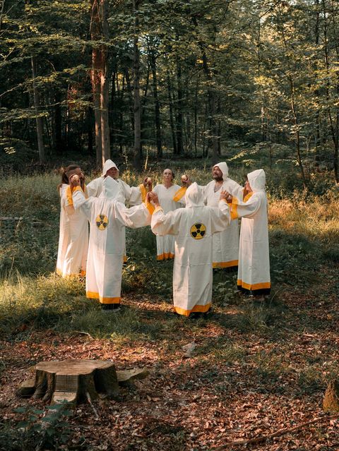 Münsterländer Performancegruppe im Wald