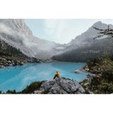 Der Sorapissee, auch das türkisfarbene Juwel der Dolomiten genannt. Feine Gletscherablagerungen und Mineralien im Wasser verleihen dem See seine besondere Farbe. 