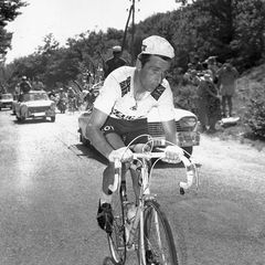 Tom Simpson am Mont Ventoux kurz vor seinem Kollaps