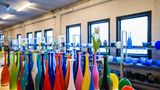 Bunte Vasen und Glaswaren
