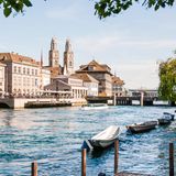 Limmatquai in Zurüch in der Schweiz