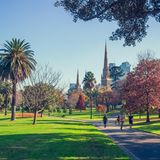 Patrick's Cathedral from Fitzroy Gardens, Melbourne