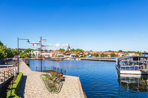 Blick auf die Stadt Västervik