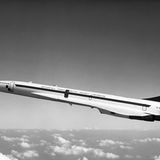 Überschallflugzeug im Testflug