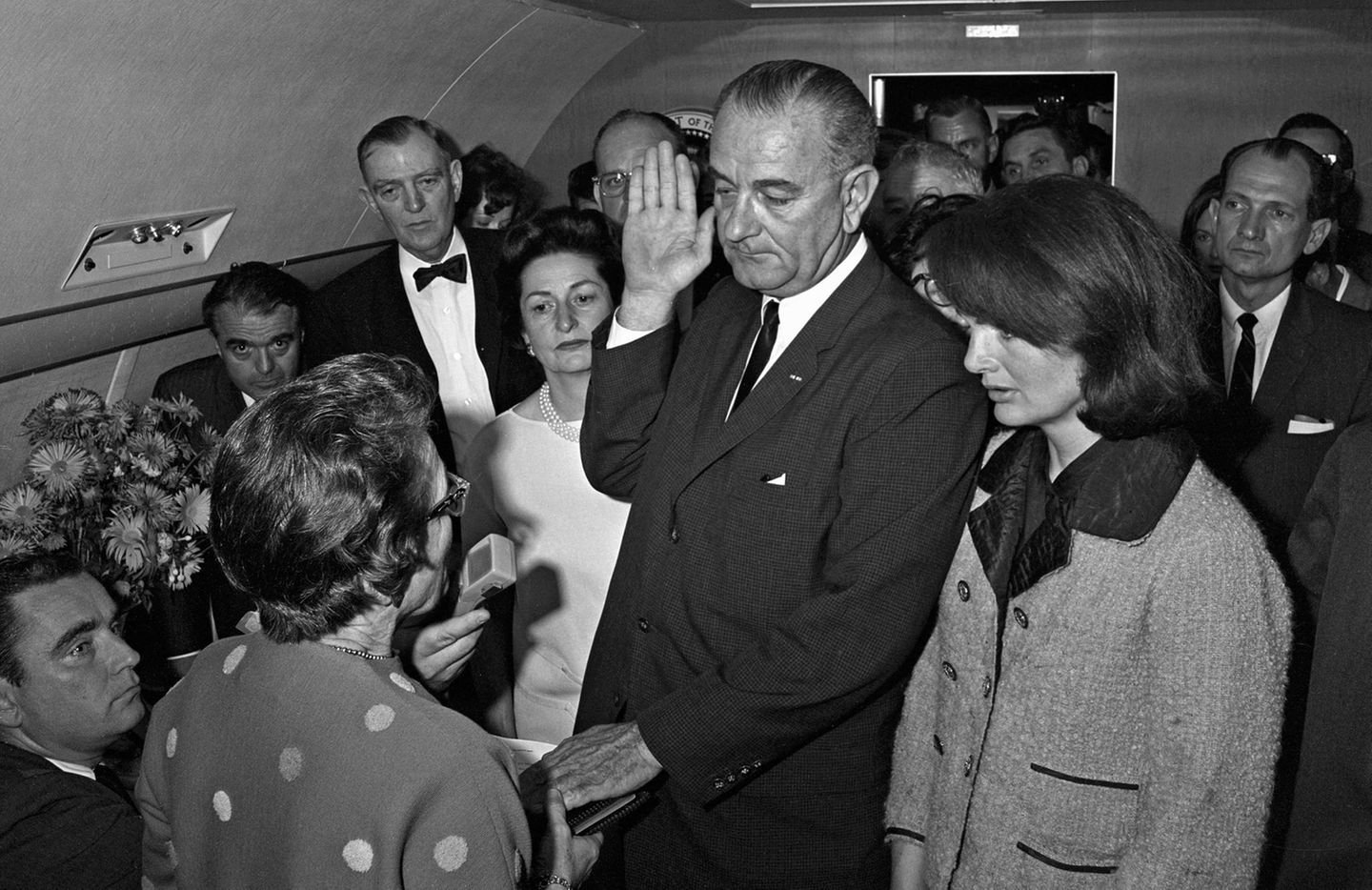 Vereidigt in der "Air Force One" Lyndon B. Johnson, 36. Präsident der USA