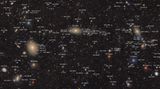 In diesem Bild sind etliche bekannte Sterne und Galaxien beschriftet. Doch viele lichtschwache Objekte sehen die Forschenden mithilfe des LSST zum ersten Mal. Innerhalb von nur sieben Nächten entdeckten sie bereits 2104 neue Asteroiden, sieben davon in einer erdnahen Umlaufbahn. Innerhalb der nächsten Dekade erwarten die Forschenden, die Zahl bekannter Asteroiden von einer auf sechs Millionen zu steigern. Auch etliche Millionen explodierender Sterne hoffen sie zu erspähen. Željko Ivezić, Direktor des Rubin-Observatoriums, bezeichnet die Sternwarte als "größte astronomische Entdeckungsmaschine, die je gebaut wurde." Die Jagd nach neuen Himmelsobjekten ist kein Selbstzweck: Indem Physikerinnen und Astronomen den Kosmos präzise vermessen, können sie unter anderem die Ausdehnung des Kosmos, die Effekte Dunkler Materie und Dunkler Energie untersuchen.