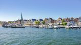 Waterside scenery around Travemuende, a part of Luebeck in Germany
