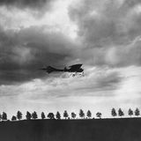 Franzose Hubert Latham im Eindecker