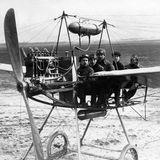 Siegfried Hoffmann im Flugzeug