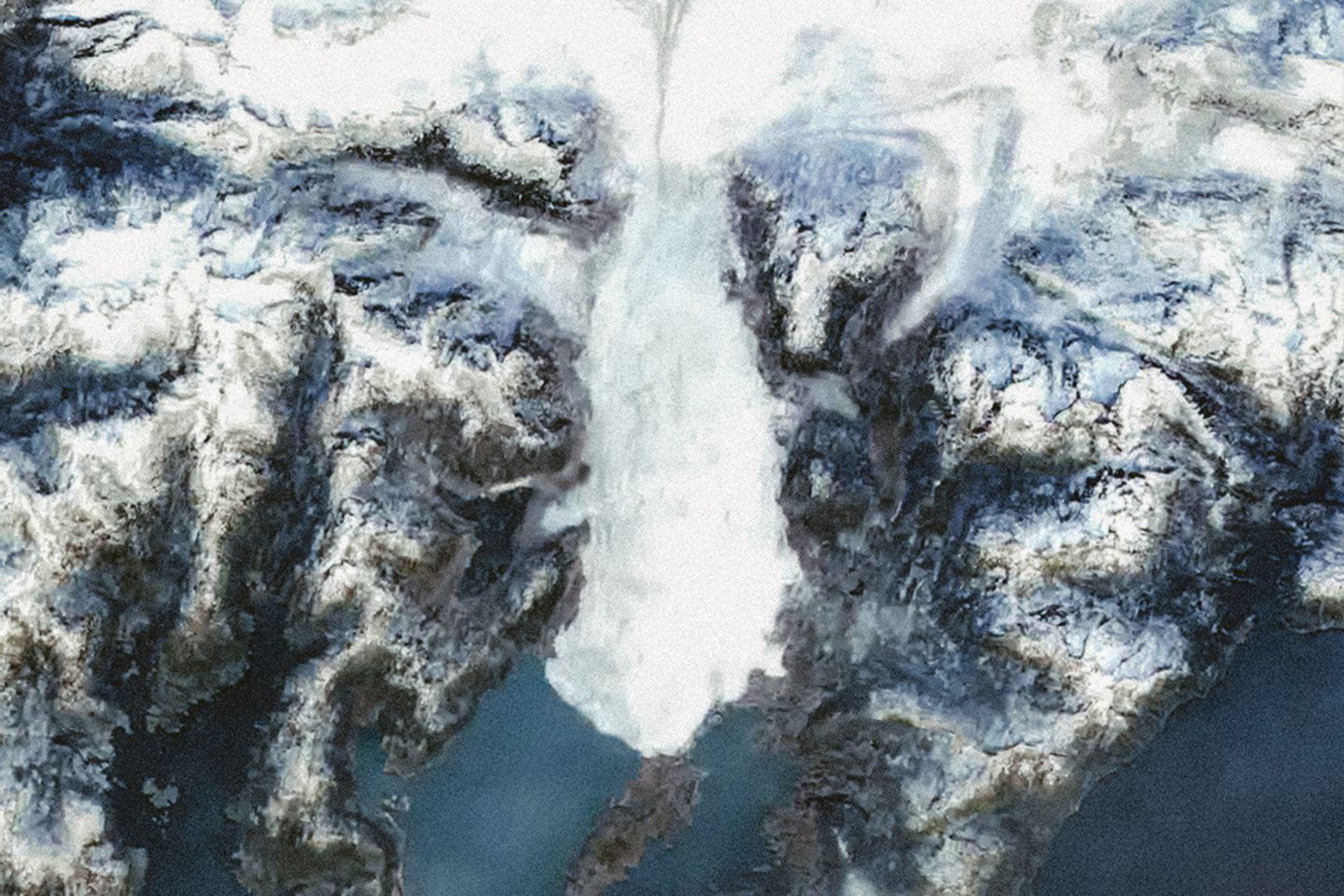 Der Columbia-Gletscher im Südosten Alaskas schrumpft dramatisch. Seit den 1980er-Jahren verlor er mehr als die Hälfte seines Volumens und zog sich mehr als 19 Kilometer nach Norden zurück. 2008 spaltete er sich in zwei kleinere Zungen, die weiter abbrechen und verzweigen. 