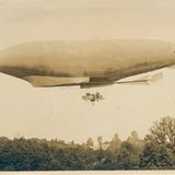 Frühes Luftschiff aus Frankreich