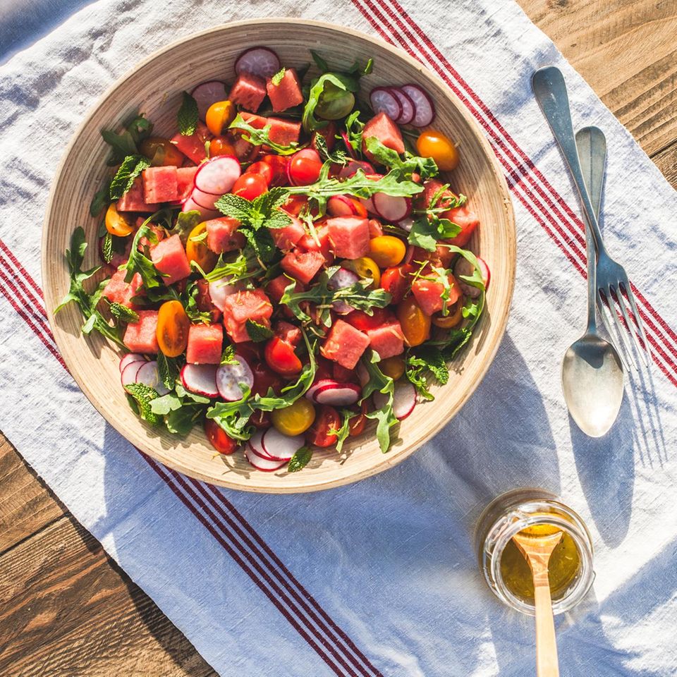 Melonen-Salat mit Minze