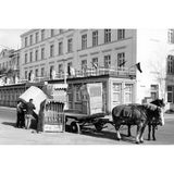 Sommerbeginn in Warnemünde: Arbeiter laden Anfang Mai Strandkörbe von einem Pferdewagen. Die Ostseeküste rüstet sich – in den Seebädern der DDR werden die Strände für die neue Badesaison vorbereitet.