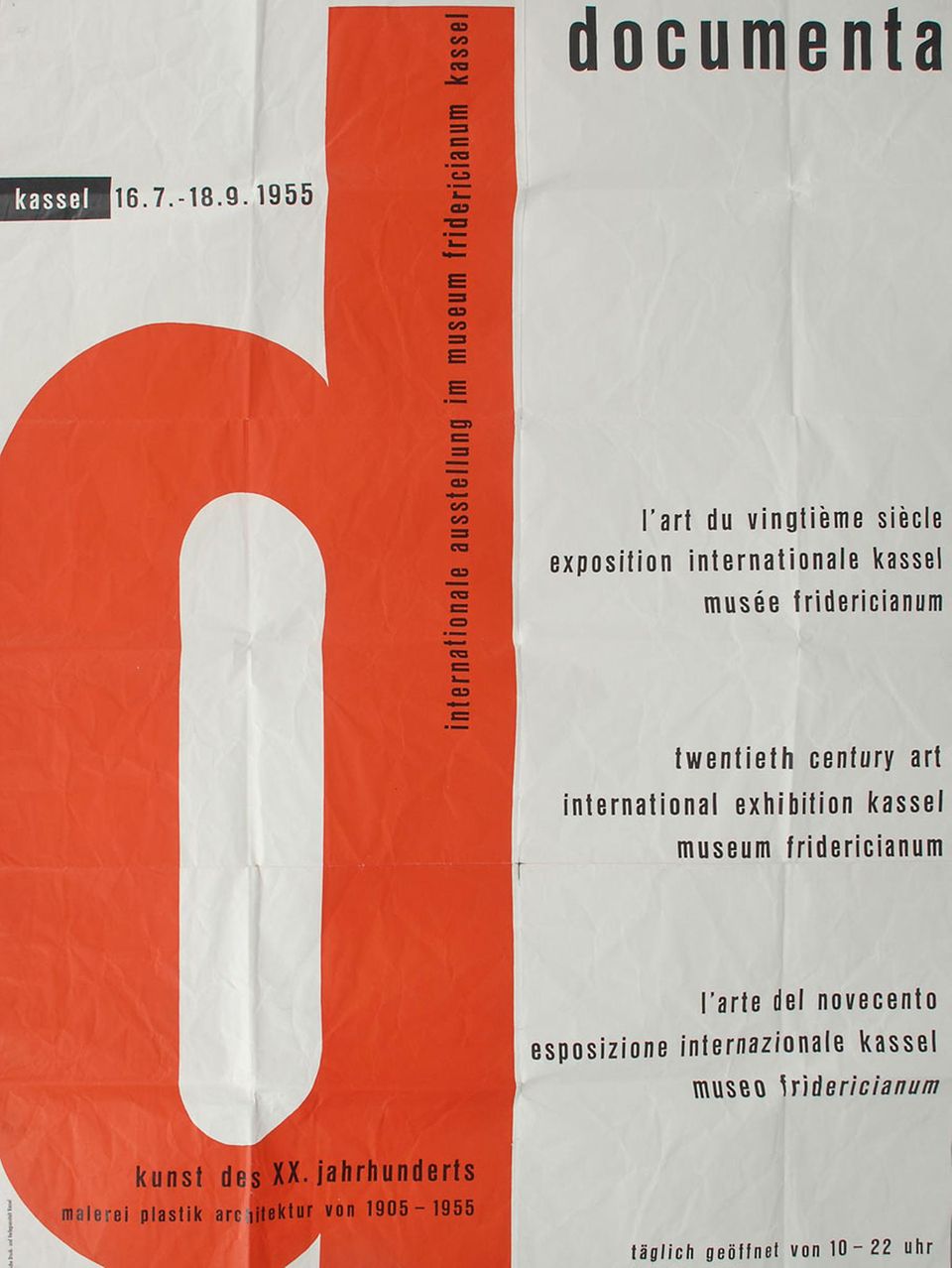Werbeplakat der ersten documenta 1955 Werbeplakat der ersten documenta 1955