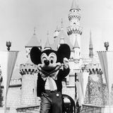 Micky Maus-Figur im Disneyland in Anaheim, Kalifornien