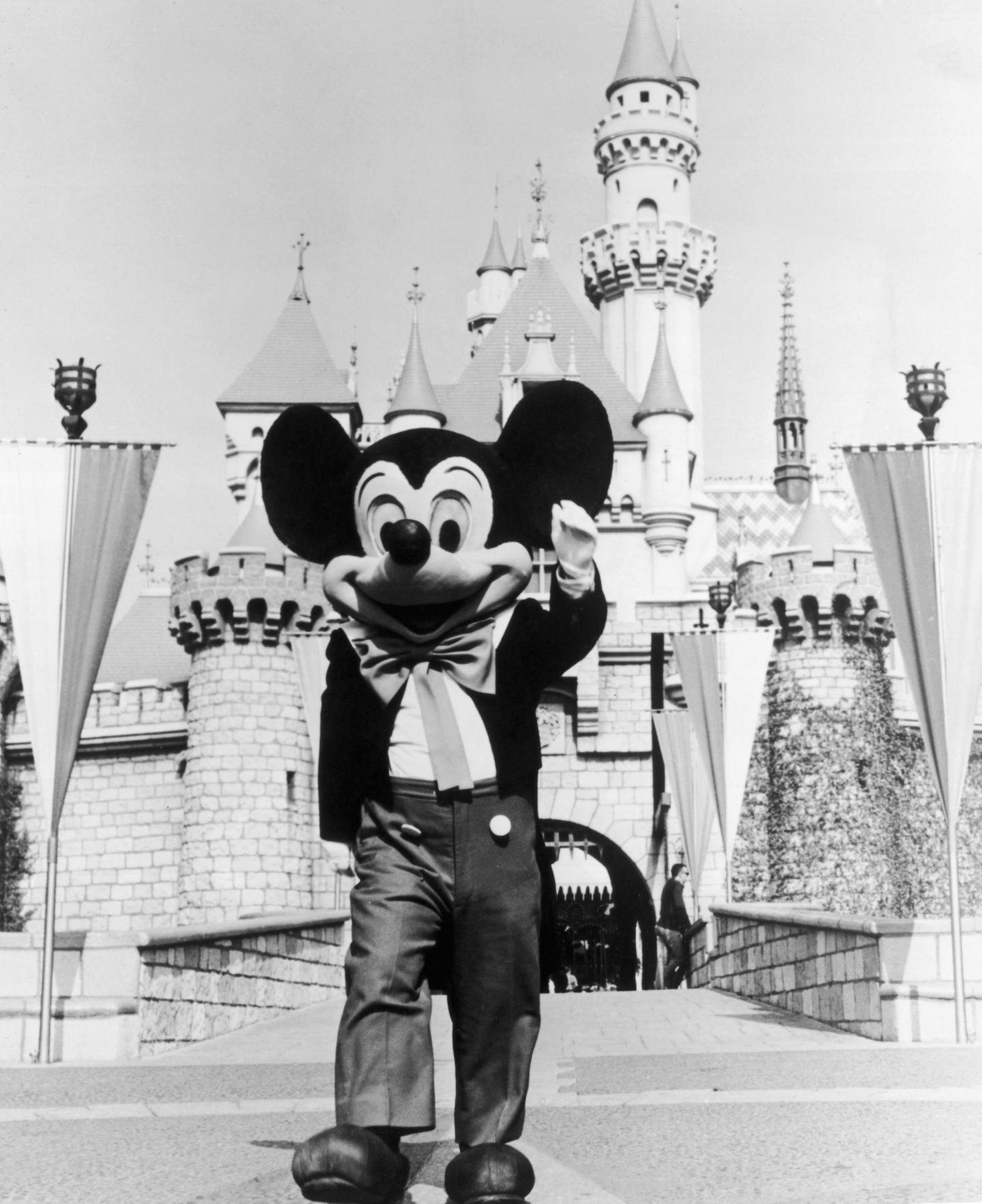 Micky Maus-Figur im Disneyland in Anaheim, Kalifornien