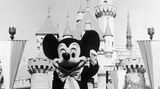 Micky Maus-Figur im Disneyland in Anaheim, Kalifornien