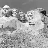 View of Sculptured Faces of Former Presidents at Mount Rushmore