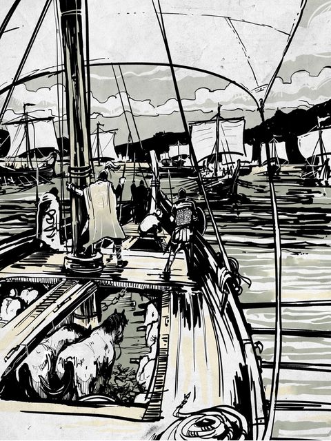 Illustration Schiffsflotte