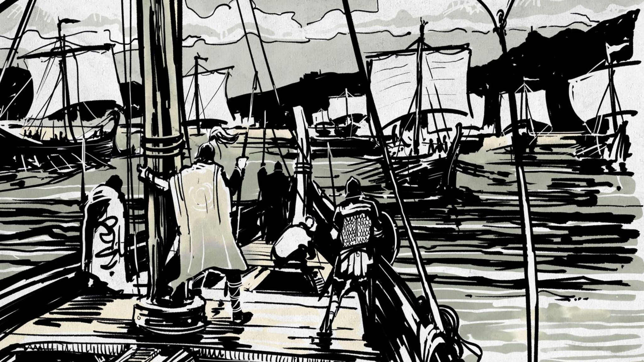 Illustration Schiffsflotte
