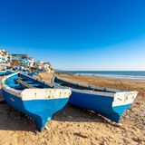 Blick auf eine lange Bucht nahe Taghazout