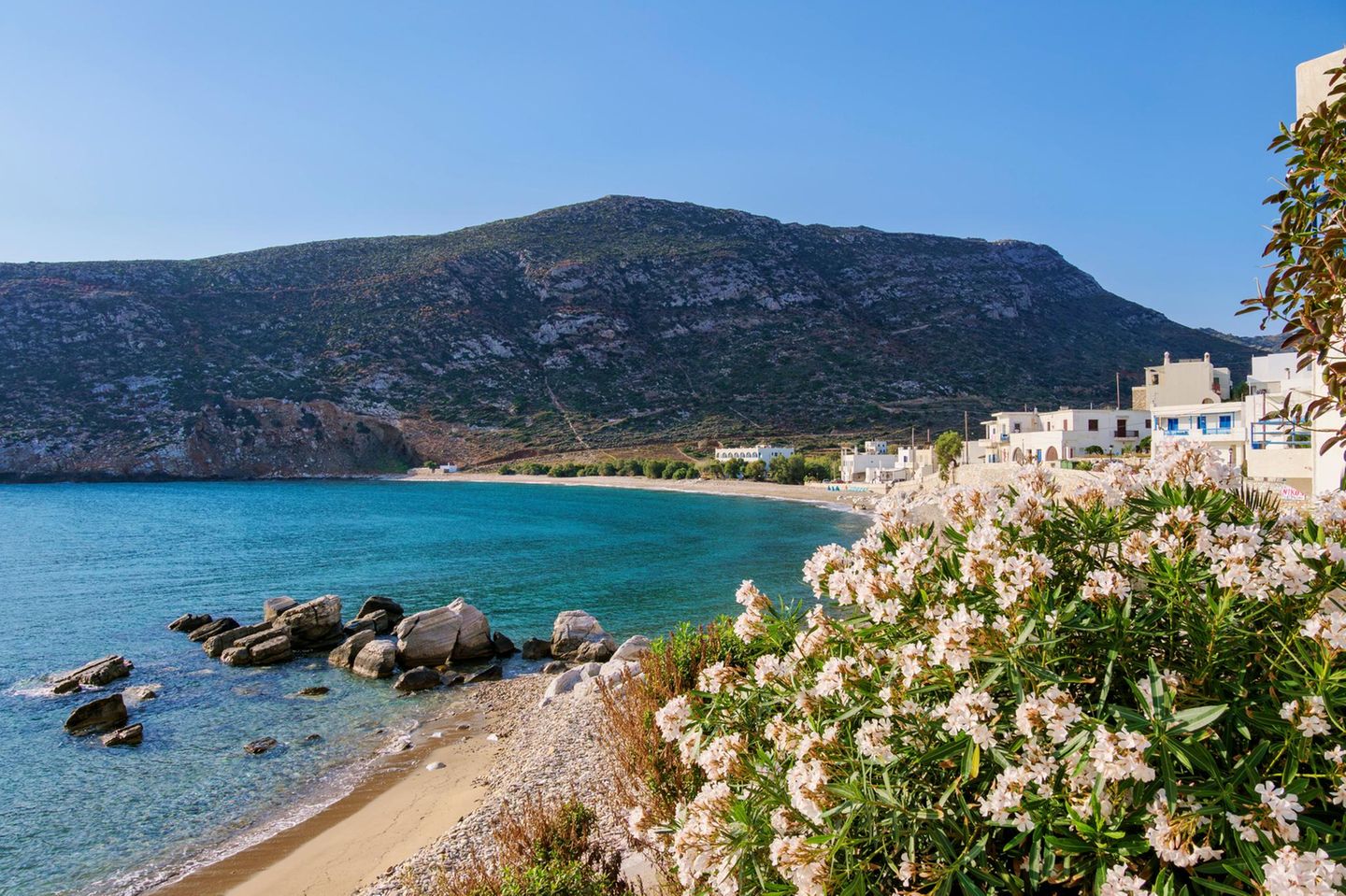 Apollonas Strand auf Naxos