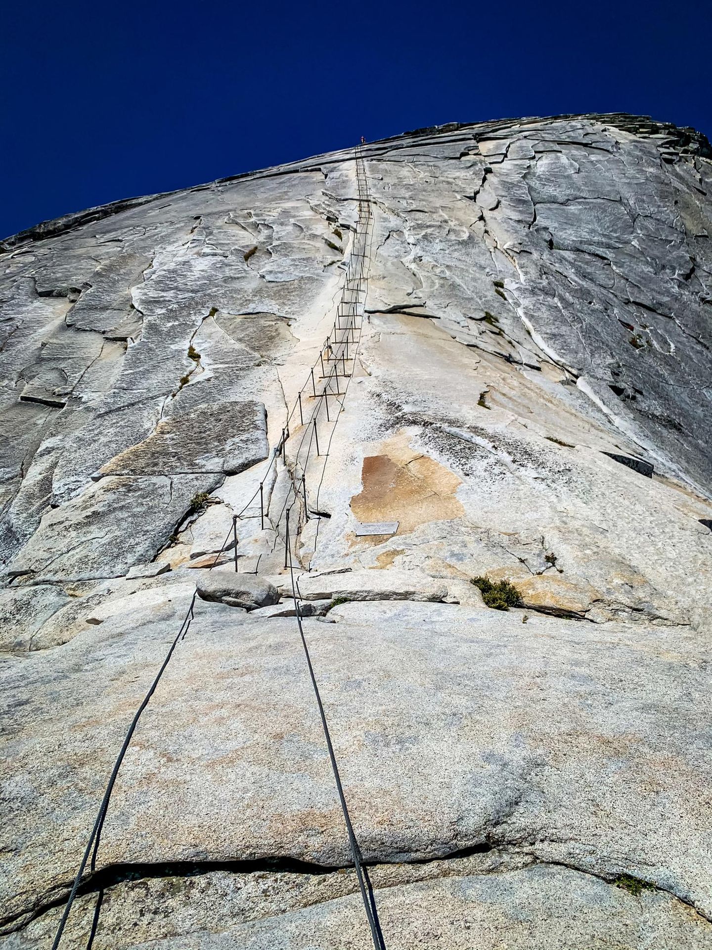 Half Dome, USA Der Weg herauf zum Gipfel des Half Dome