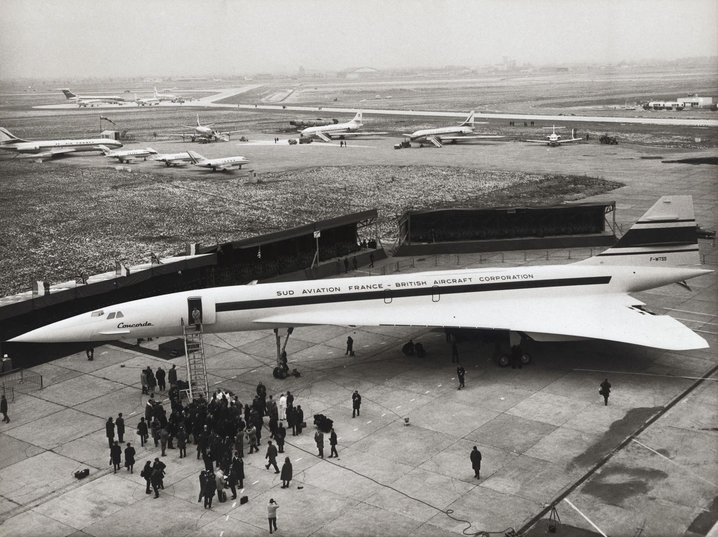 Der Prototyp 001 ist fertig und wird in Toulouse der Presse vorgeführt: Im Jahr 1969 startete die Concorde zum ersten Mal