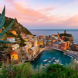 Sicht auf die bunten Häuser von Vernazza