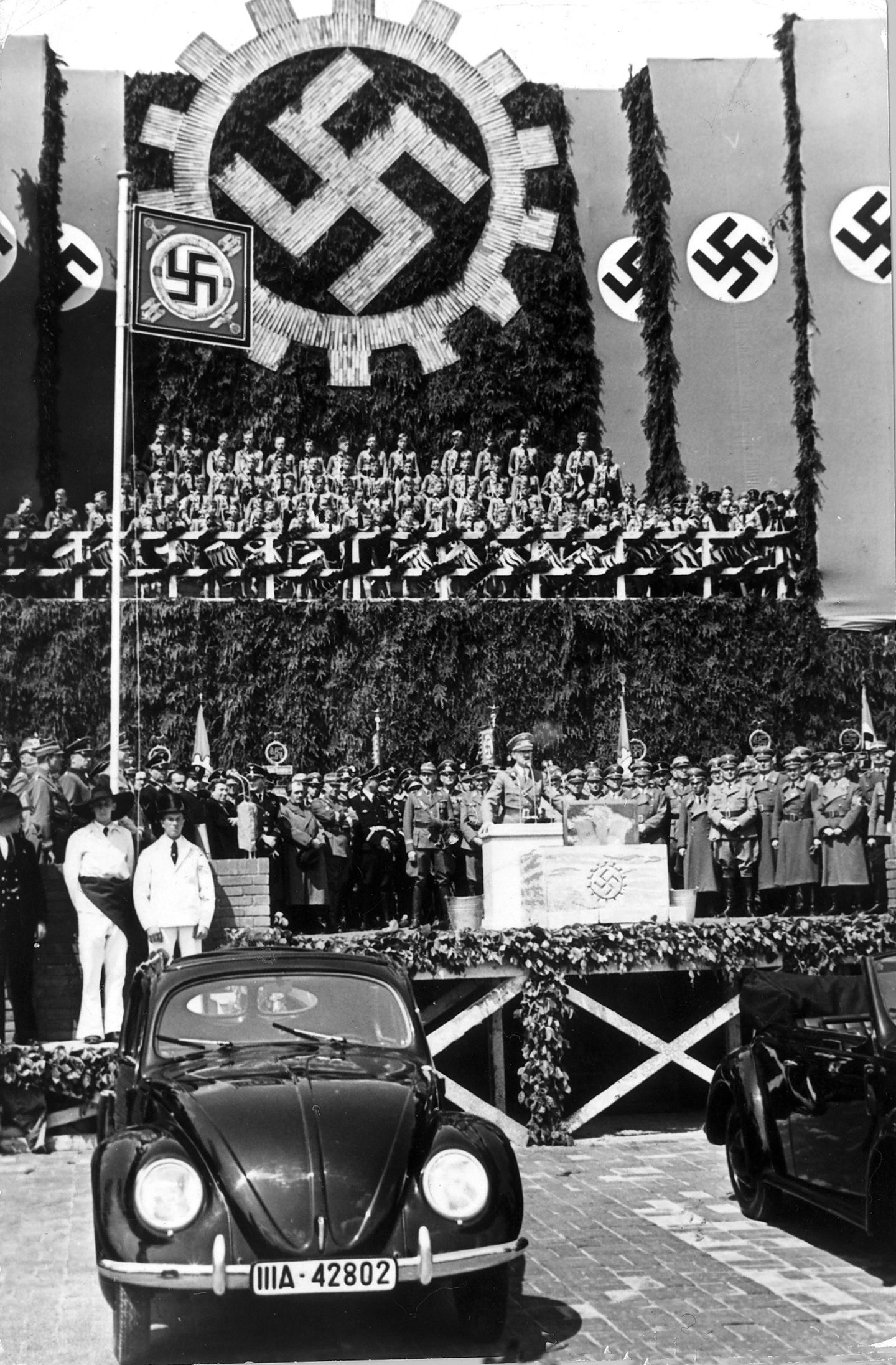 Propaganda-Zeremonie Grundsteinlegung des VW-Werks in Wolfsburg