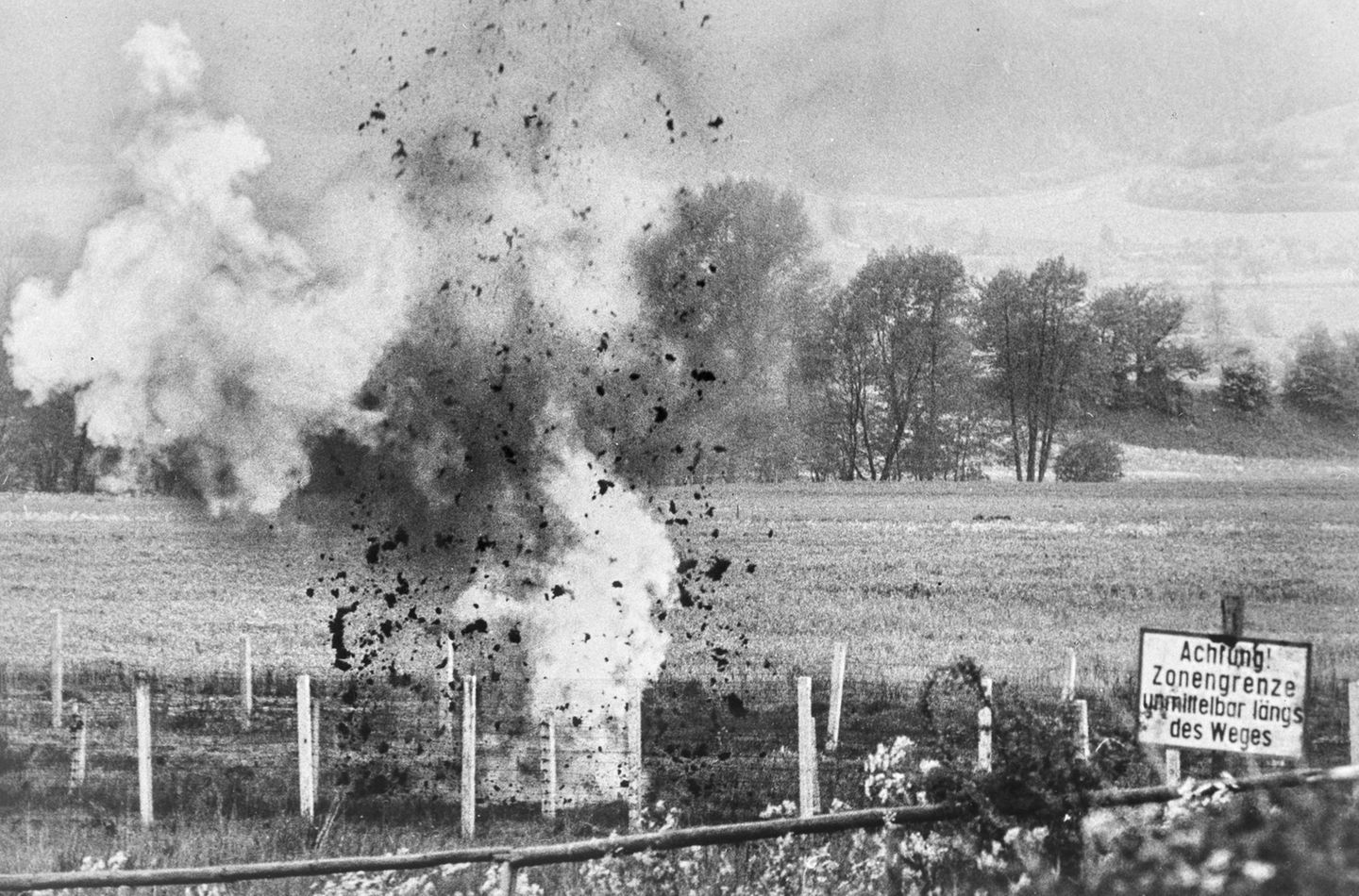 Vermint Sprenung einer Mine in Tann bei Rhön