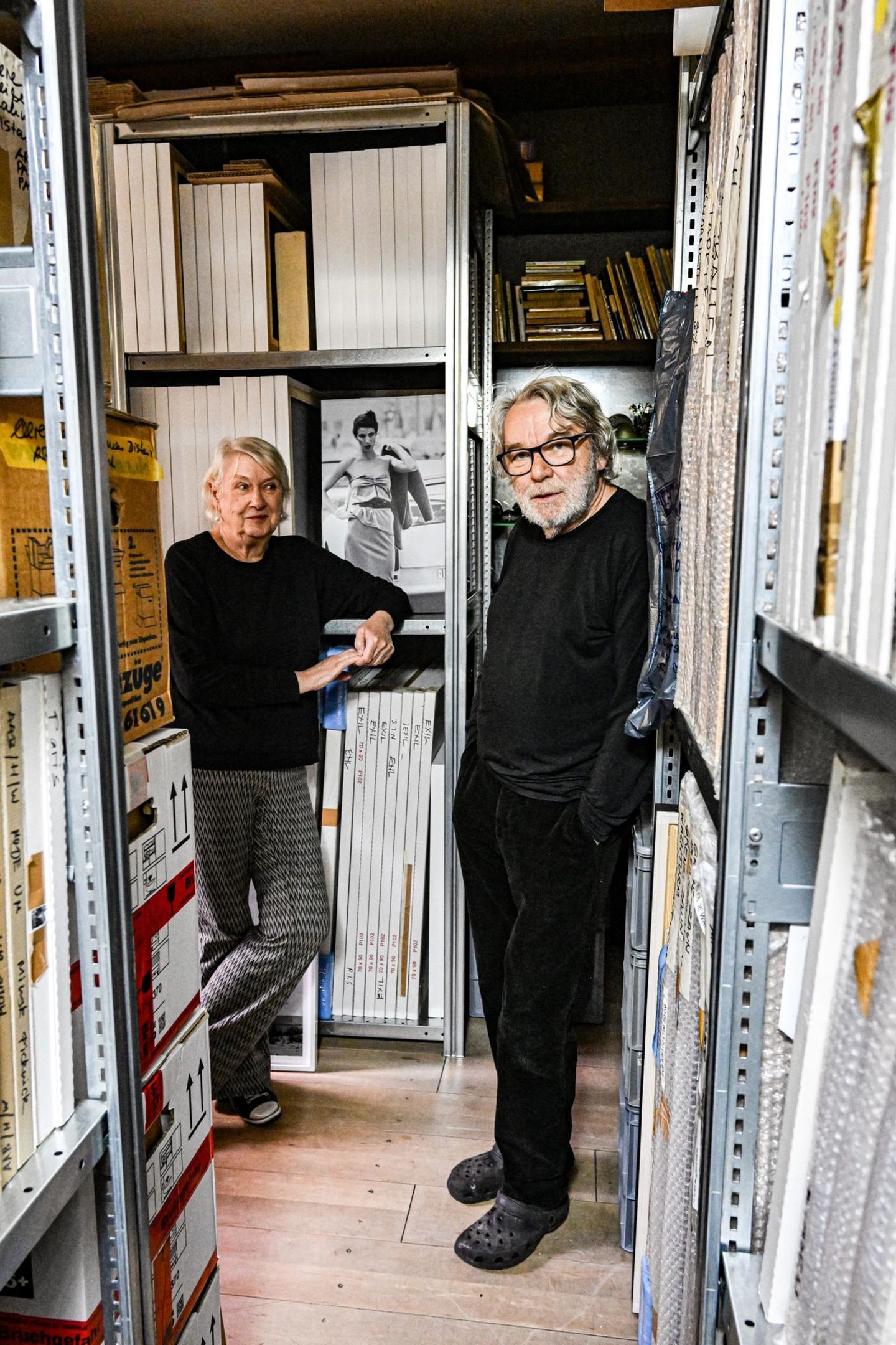Ute und Werner Mahler Ute und Werner Mahler in ihrem Archiv