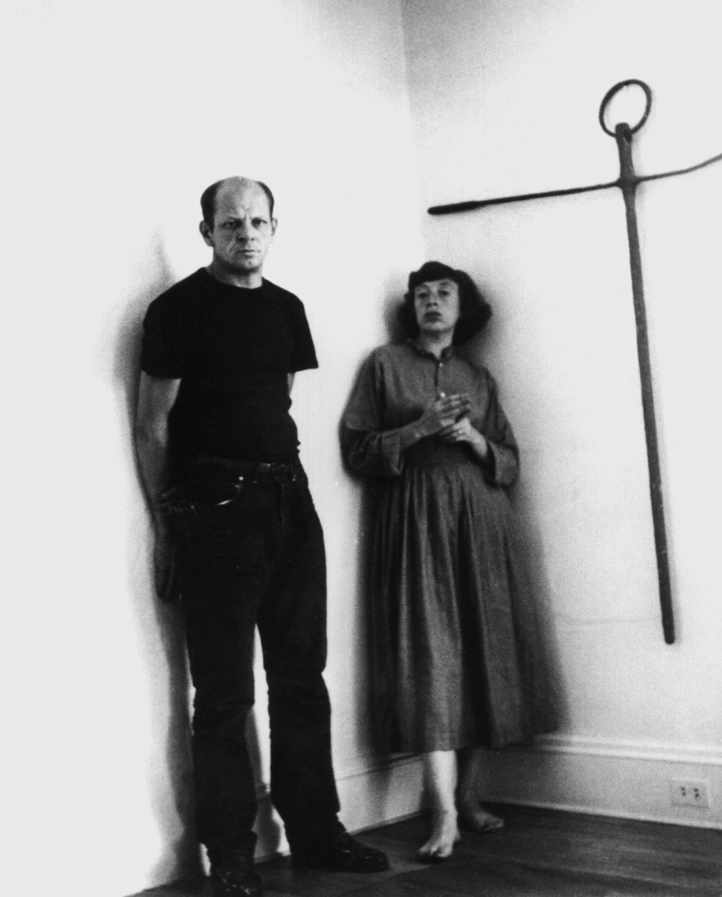 Lee Krasner und Jackson Pollock Jackson Pollock und Lee Krasner im Wohnzimmer, 1945