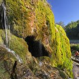 Nicht etwa in den Alpen, sondern in der Pfalz findet sich ein in Deutschland einzigartiger Wasserfall: Der Dreimühlen-Wasserfall stürzt vier bis sechs Meter tief in den Ahbach – und wächst durch Kalkablagerungen jedes Jahr rund acht bis zehn Zentimeter ins Tal. Wegen des besonderen Zusammenspiels von Geologie, Wasser, Boden und Pflanzenwelt wurde der Wasserfall als "Nationales Geotop" ausgezeichnet. Erkunden lässt er sich entlang des Eifelsteigs oder auf der zehn Kilometer langen "Wasserfall-Runde".