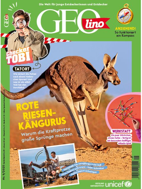 Cover GEOlino 09-2025: Riesenkängurus