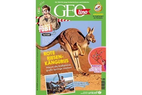 Cover GEOlino 09-2025: Riesenkängurus